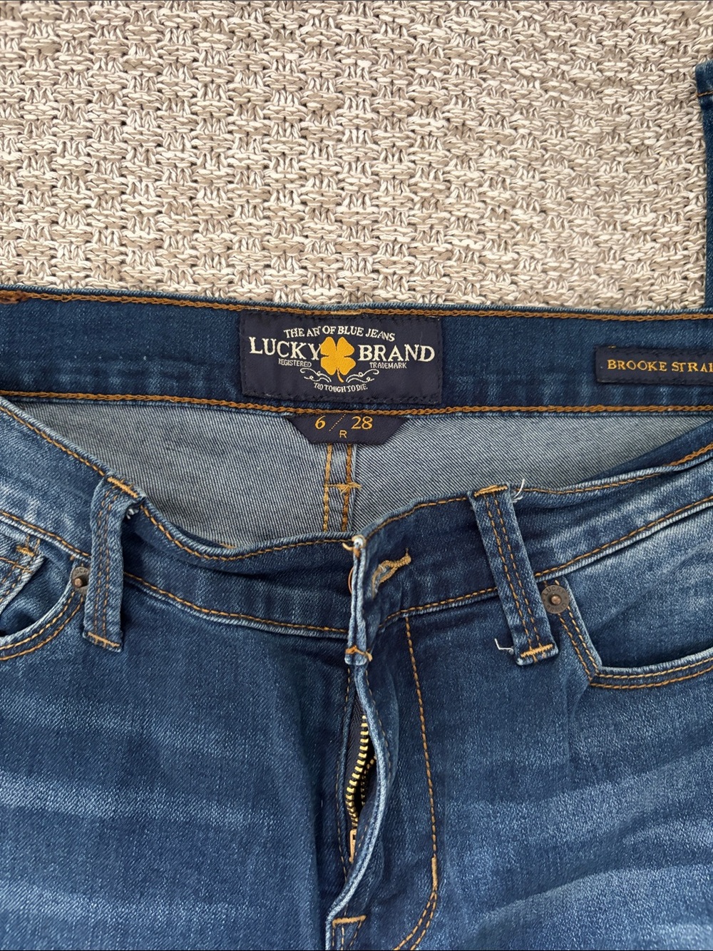 Lucky Brand Women’s Slim Straight Jeans - Dark Blue Denim